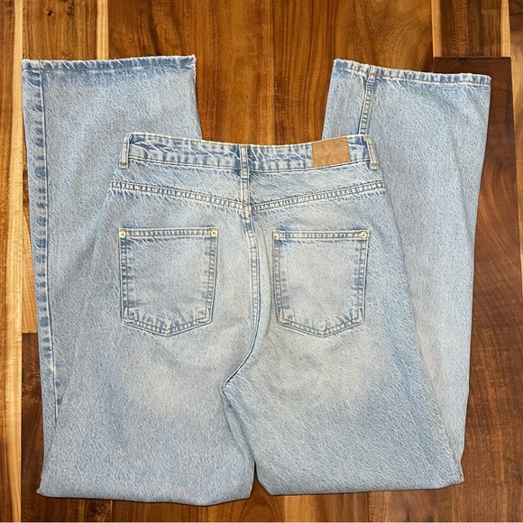 Zara Light Blue High Rise Wide Leg Jeans - Picture 4 of 10